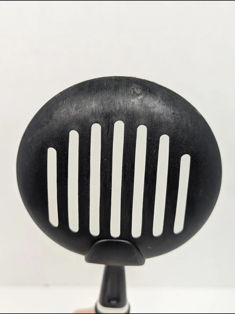 Vintage Slotted Skimmer Spoon Black Nylon Cream Handle Kitchen Tool 11